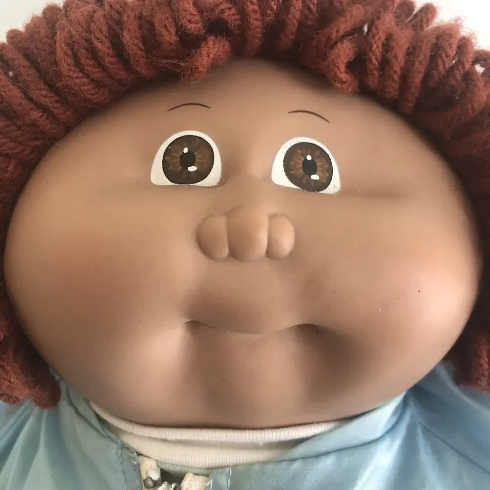 Vintage 1978 1982 Cabbage Patch Kids auburn hair and brown eyes dark skin retro